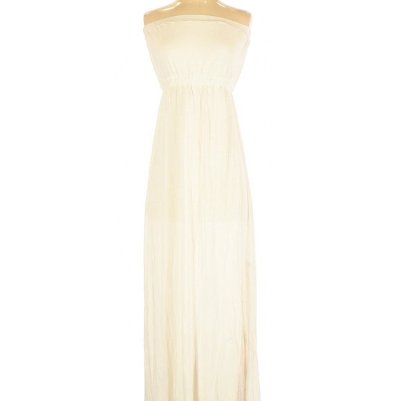 Soft Joie Dresses & Skirts - Soft Joie Cream Strapless Maxi Dress Beach Coverup